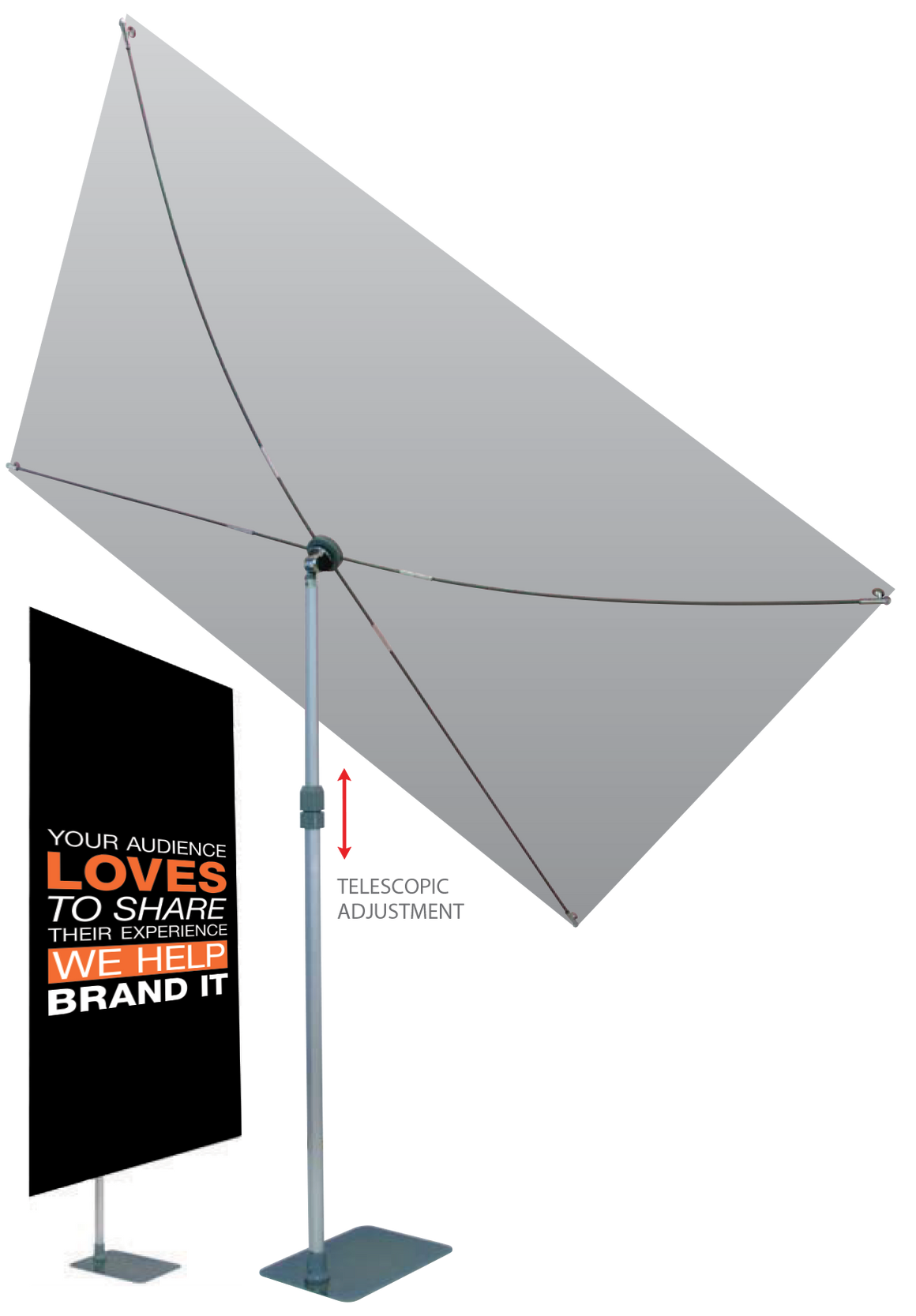 Telescopic Banner Stand